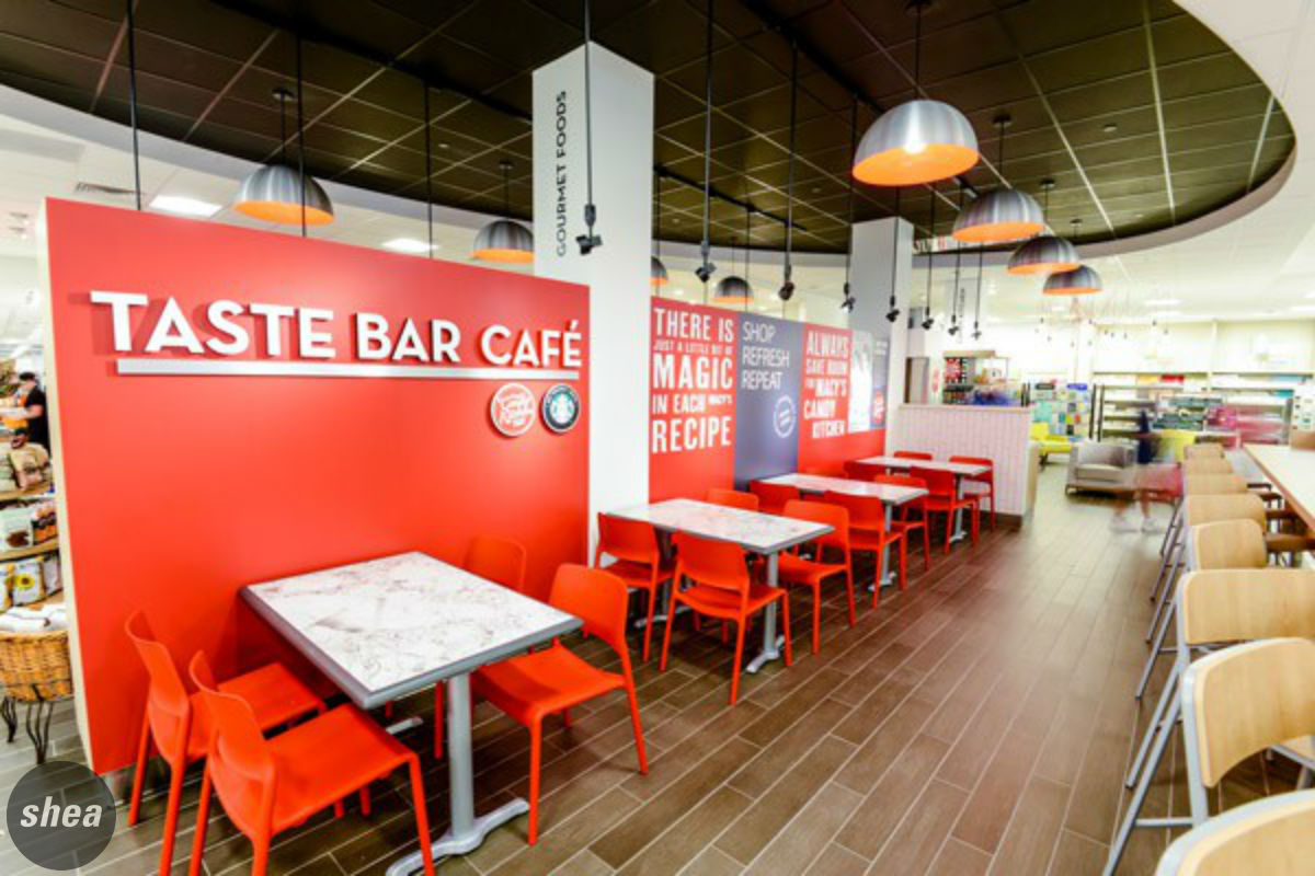 Macy's Taste Bar Cafe interior by Shea Design
