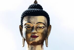 Head of statue in Bhutan