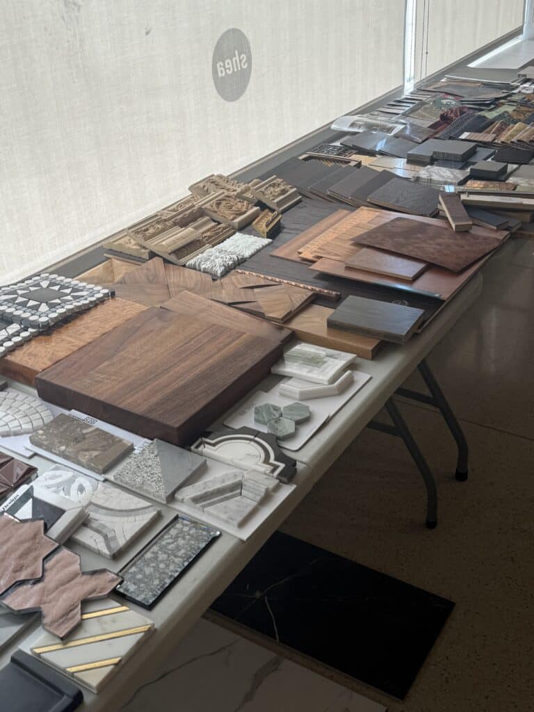 materials on table